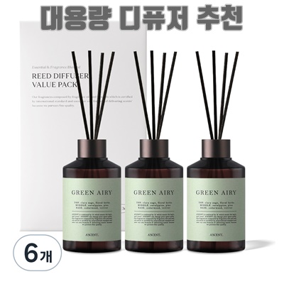 1.에이센트 실속형 네이처 디퓨저, 그린에어리, 200ml, 6개_이미지(imge)입니다.